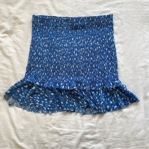 Blue skirt with ruffles